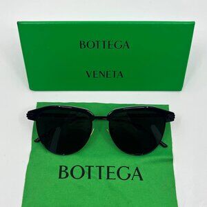 Authentic BOTTEGA VENETA sunglasses with case black metal glasses 54mm B1112SA